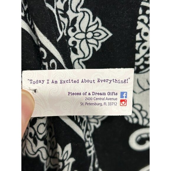 Boutique Black White Elephant Print Spaghetti Strap Top Sz Small - Picture 8 of 9